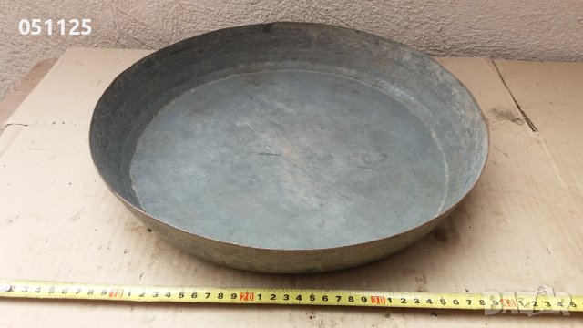 масивна бакърена кована тава - възрожденска , снимка 11 - Антикварни и старинни предмети - 40518845