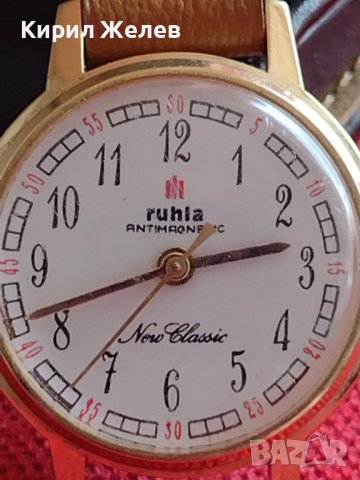 Механичен колекционерски часовник RUHLA ANTI-MAGNETIC с позлата 30096 , снимка 2 - Антикварни и старинни предмети - 40755203