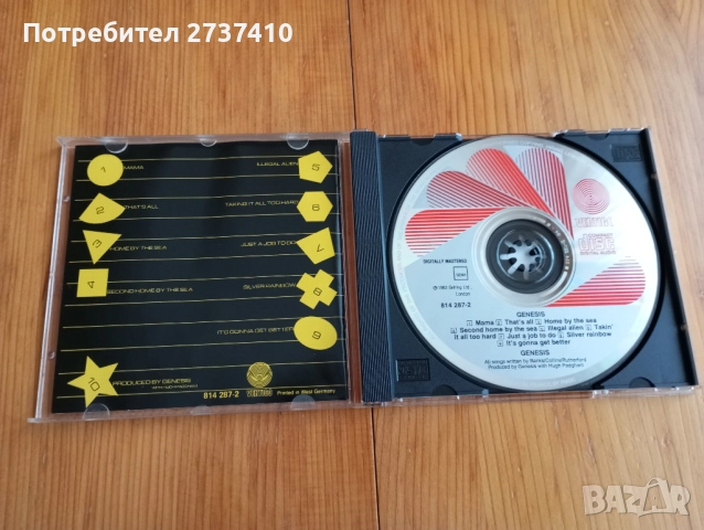 GENESIS - GENESIS 12лв оригинален диск, снимка 2 - CD дискове - 52017156