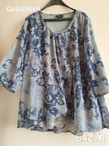 СТРАХОТНА ТУНИКА ЕФЕКТЕН МОДЕЛ 3XL-4XL, снимка 2 - Туники - 51241313