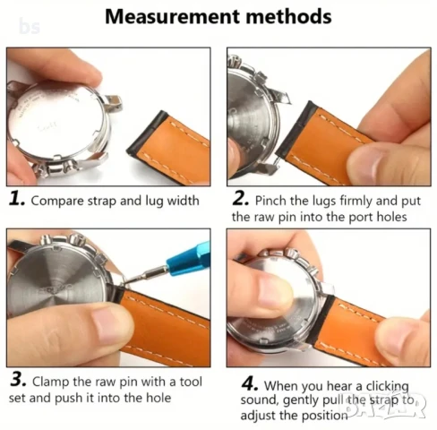 Патенти за часовници 144бр 8 - 25мм, неръждаема стомана , снимка 3 - Други - 50540264