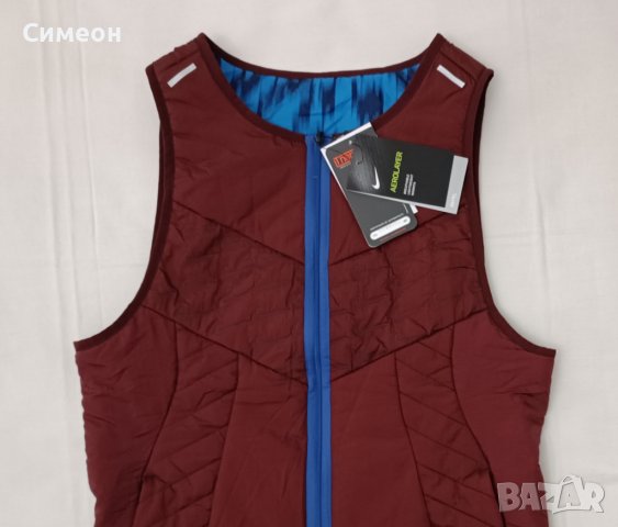 Nike Aerolayer Wild Run Vest оригинален двулицев елек S Найк две лица, снимка 5 - Спортни дрехи, екипи - 43156756