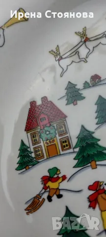 6 броя десертни чинии с коледен декор, Ita Bella. Диаметър 20,5 см. , снимка 7 - Чинии - 47319932