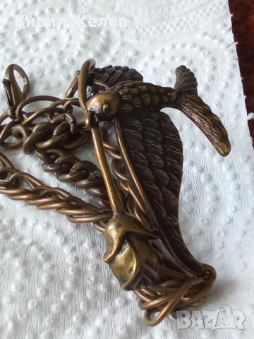 Стара бронзова гривна в формата на лястовица 50978, снимка 7 - Гривни - 53582196