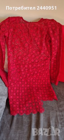 Дантелена рокля , снимка 2 - Рокли - 43592471