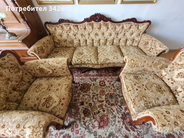 Продавам холова гранитура - барок, снимка 16 - Дивани и мека мебел - 51929436