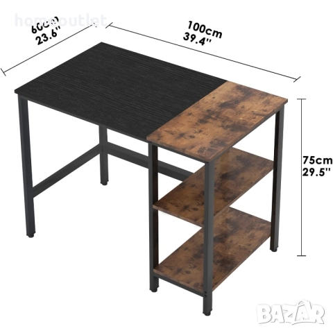 ПРОМОЦИЯ Бюро с рафтове за съхранение - 100 см, метална конструкция и ПДЧ плот CXYM-PB001A-100, снимка 5 - Бюра - 52710292