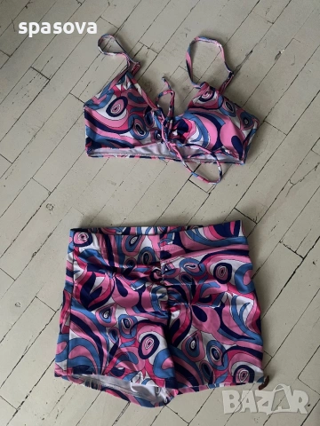 Бански комплект от три части нов S, снимка 3 - Бански костюми - 53500241