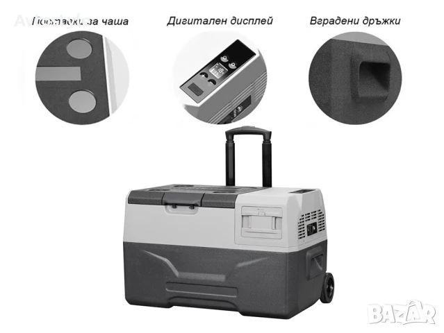 Авто хладилник + батерия 12V 30л - 12/24/100-240V, снимка 1