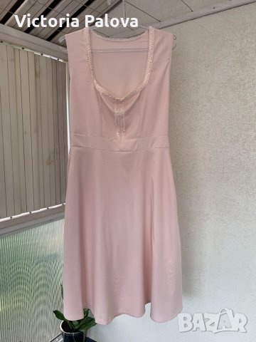 Красива рокля цвят пудра, снимка 7 - Рокли - 33193408