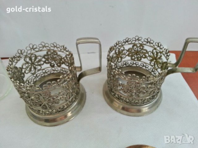 руски стакани подстакани филигран , снимка 10 - Антикварни и старинни предмети - 26637502