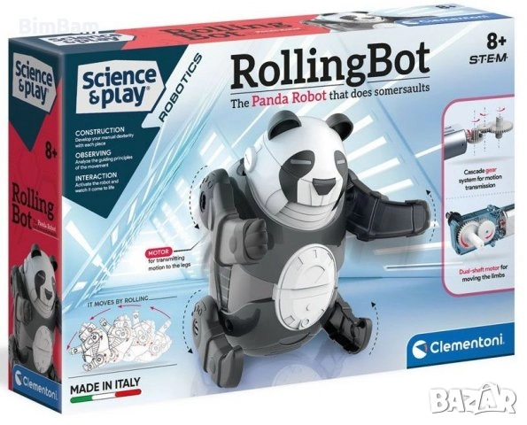 Търкалящ се робот панда Science & Play - Rolling Bot / Clementoni