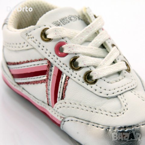 Бебешки обувки GEOX, бели с розово, снимка 7 - Бебешки обувки - 27349887