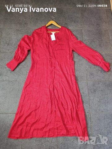 H&M дълга червена рокля за повод ХЛ-нова, снимка 6 - Рокли - 51363588