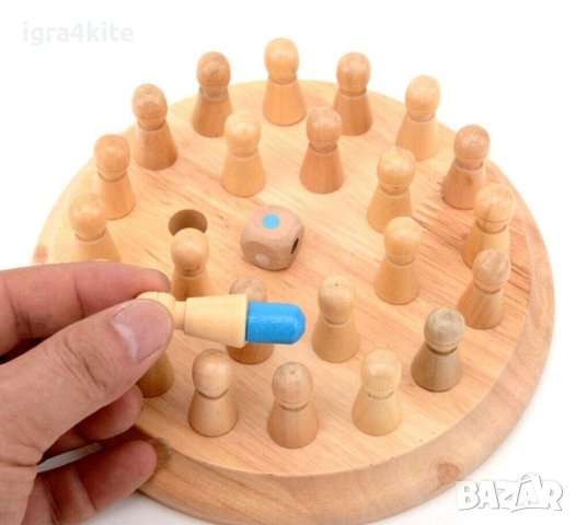 Класически дървен мемори шах Логически шах за памет и забавление Memory chess