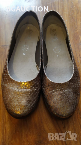 Страхотни дамски пантофки, балеринки, бързоходни EU 38.5 за широк крака с цвят на стара мед, страхот, снимка 8 - Дамски ежедневни обувки - 36476641