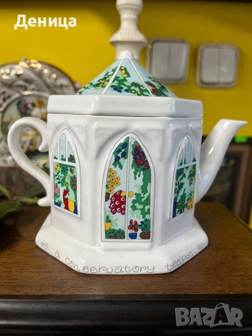 Чайник „Conservatory“, част от колекцията „English Life Teapots“ на Wade Ceramics. , снимка 5 - Други - 52556479