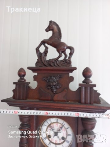 Стар стенен механичен часовник дърворезба , снимка 8 - Антикварни и старинни предмети - 37876537