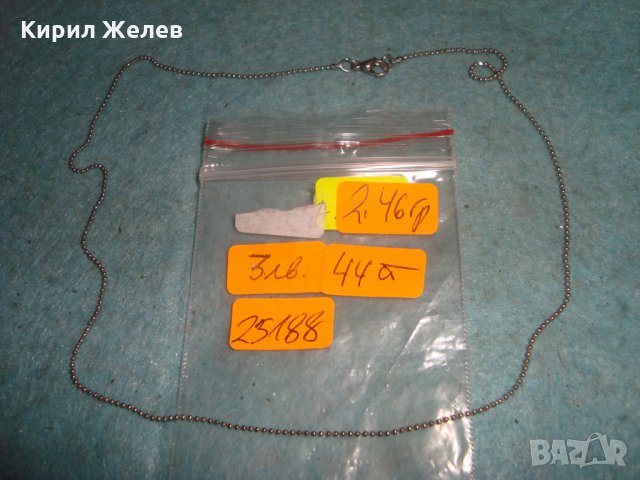 НЕЖНА СРЕБРИСТА ВЕРИЖКА КОЛИЕ ЛАНЧЕ 25188, снимка 2 - Колиета, медальони, синджири - 35309586