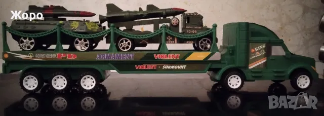 КАМИОН АВТОВОЗ С ДВЕ ВОЕННИ МАШИНИ 198214