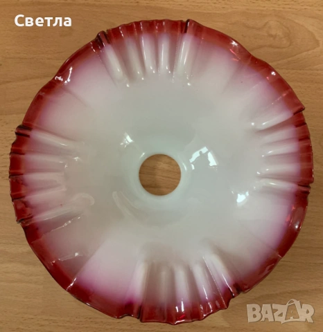 Абажури от масивно стъкло, произход Франция, от преди 1939г., по € 35 за брой, снимка 2 - Антикварни и старинни предмети - 53162635