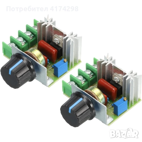 Регулатор на напрежение 2000 Watt AC 50 - 220 Volt димер SCR регулатор на захранването Контролер на , снимка 4 - Друга електроника - 52929846