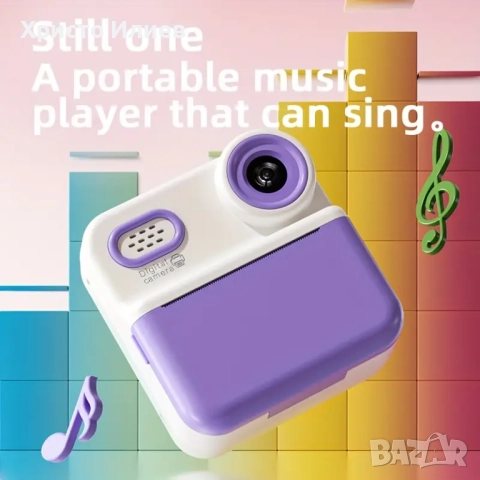 Моментална камера за деца детска камера с функция за печат фотоапарат, снимка 5 - Фотоапарати - 51433630