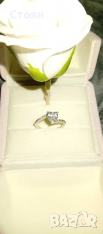 Сребърно колие сърце Priscilla+гривна сърце Love Annunziata+ пръстен!!, снимка 5 - Пръстени - 53276061