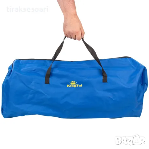 Сгъваема къмпинг маса с 4 стола, метална конструкция, снимка 2 - Къмпинг мебели - 49476596