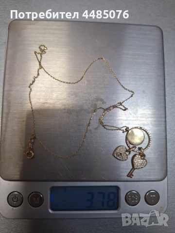 ДАМСКО ЗЛАТНО КОЛИЕ 14К , снимка 4 - Колиета, медальони, синджири - 50804489