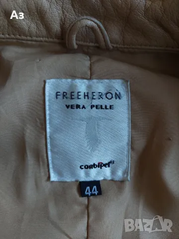 Дамско кожено яке естествена кожа Freeheron Vera Pelle, снимка 3 - Якета - 48325655