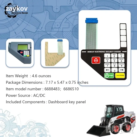 Бутон за панел, САМО 11 директни кабела Приложимо за по-нови модели Bobcat, снимка 7 - Части - 53517114