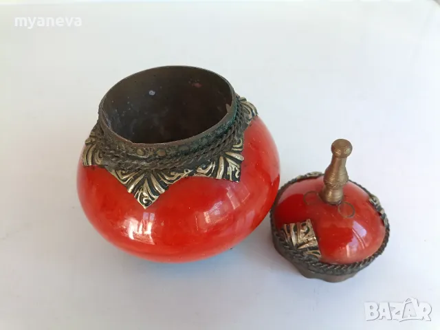 Art Deco кутия за бижута от Индия с метален обков. , снимка 4 - Колекции - 48104685