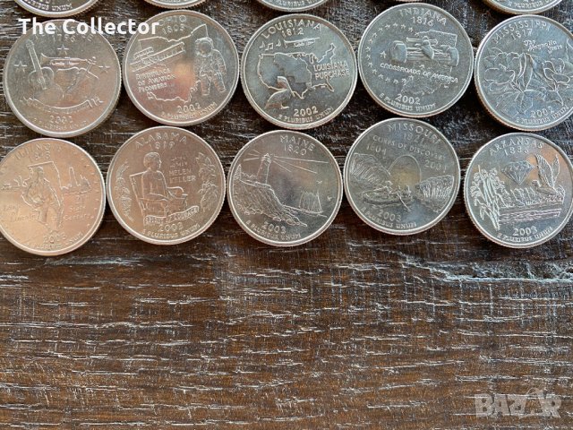 Уникална пълна колекция монети 25 цента, 1/4 долар., снимка 4 - Нумизматика и бонистика - 33576677