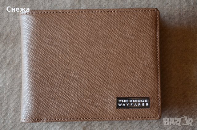 The Bridge Wayfarer хоризонтален портфейл от сафиано кожа до 14 карти, снимка 5 - Портфейли, портмонета - 32578840