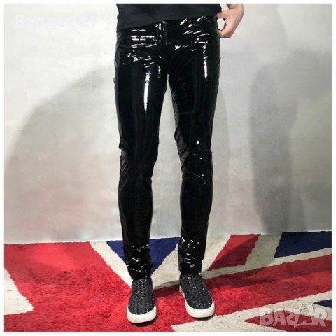 Кожен / латексов мъжки панталон, снимка 2 - Панталони - 35311617