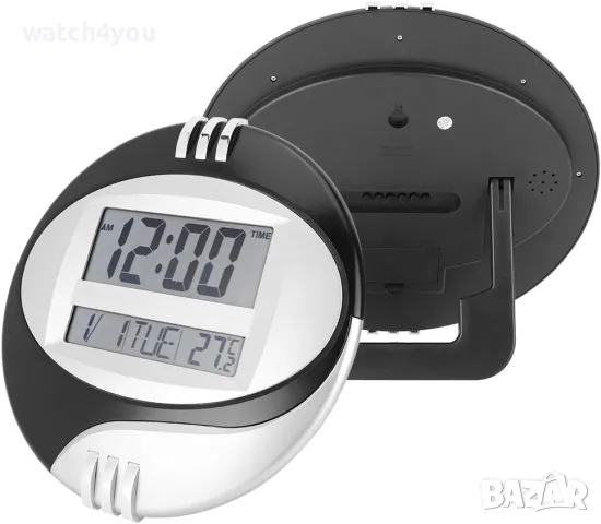 НОВ ДИГИТАЛЕН СТЕНЕН ЧАСОВНИК С ГОЛЕМИ ЦИФРИ И ТЕМПЕРАТУРА. ЕЛЕКТРОННИ СТЕННИ ЧАСОВНИЦИ, снимка 5 - Стенни часовници - 44706763