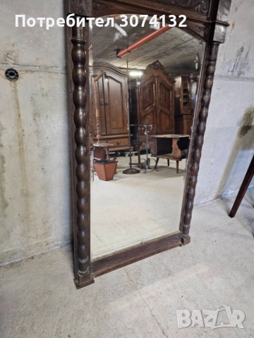 Голямо огледало с фрезовани елементи, снимка 3 - Огледала - 52147267