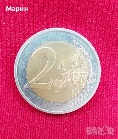Уникална 2 Евро монета с мистериозно оцветяване – Колекционерска рядкост!, снимка 3 - Нумизматика и бонистика - 51150817