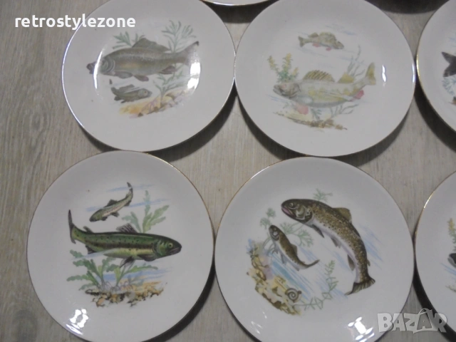 № 8511 Стари порцеланови чинии KAHLA - Комплект от 8 броя, снимка 3 - Други ценни предмети - 53584245