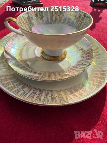 прелестен порцеланов троен сет Bavaria, снимка 4 - Други ценни предмети - 53452092