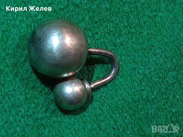 СТАРА СРЕБЪРНА ВИНТИДЖ АРТ ОБЕЦА ПИЪРСИНГ СРЕБРО 925 ПРОБА 38827, снимка 2 - Обеци - 42762977