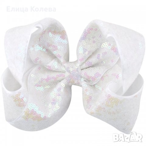 Големи пайетени панделки (20 см) , снимка 5 - Шноли, диадеми, ленти - 34992571