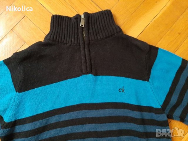 Чудесен пуловер  CALVIN KLEIN JEANS  за момче 10-12 г. ОБЛИЧАН ВЕДНЪЖ!, снимка 3 - Детски пуловери и жилетки - 27234707
