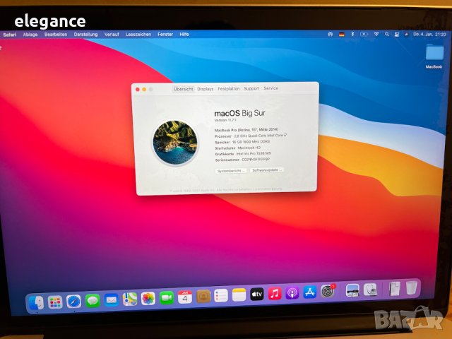 Лаптоп MacBook Pro 15” Mid 2014 Retina 2.8 GHz i7 16GB 512GB , снимка 15 - Лаптопи за работа - 43662240