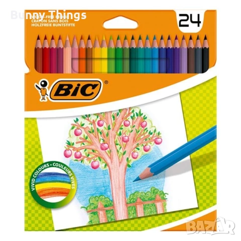 Тънки моливи BIC - 24 бр.