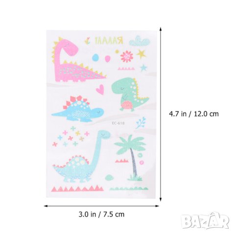 Водоустойчиви детски татуировки с динозаври EC-731, снимка 4 - Други - 43393968