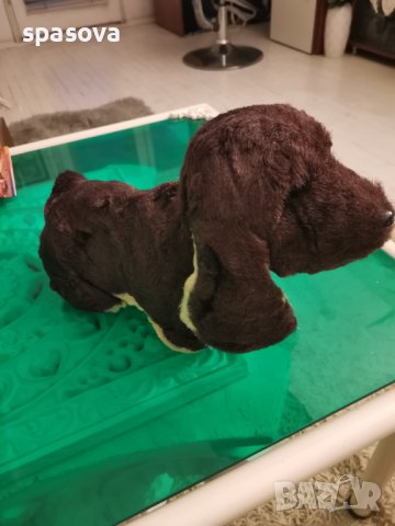 Плюшена играчка куче лаещо и движещо се направена в СССР през 80те години, снимка 4 - Плюшени играчки - 40622217