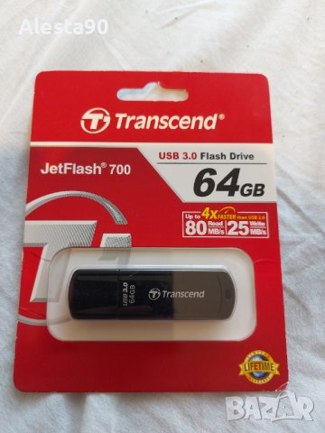 Флаш памет Transcend JetFlash 700 - USB 3.0, 64GB