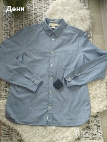 H&M нова памучна мъжка риза L р-р